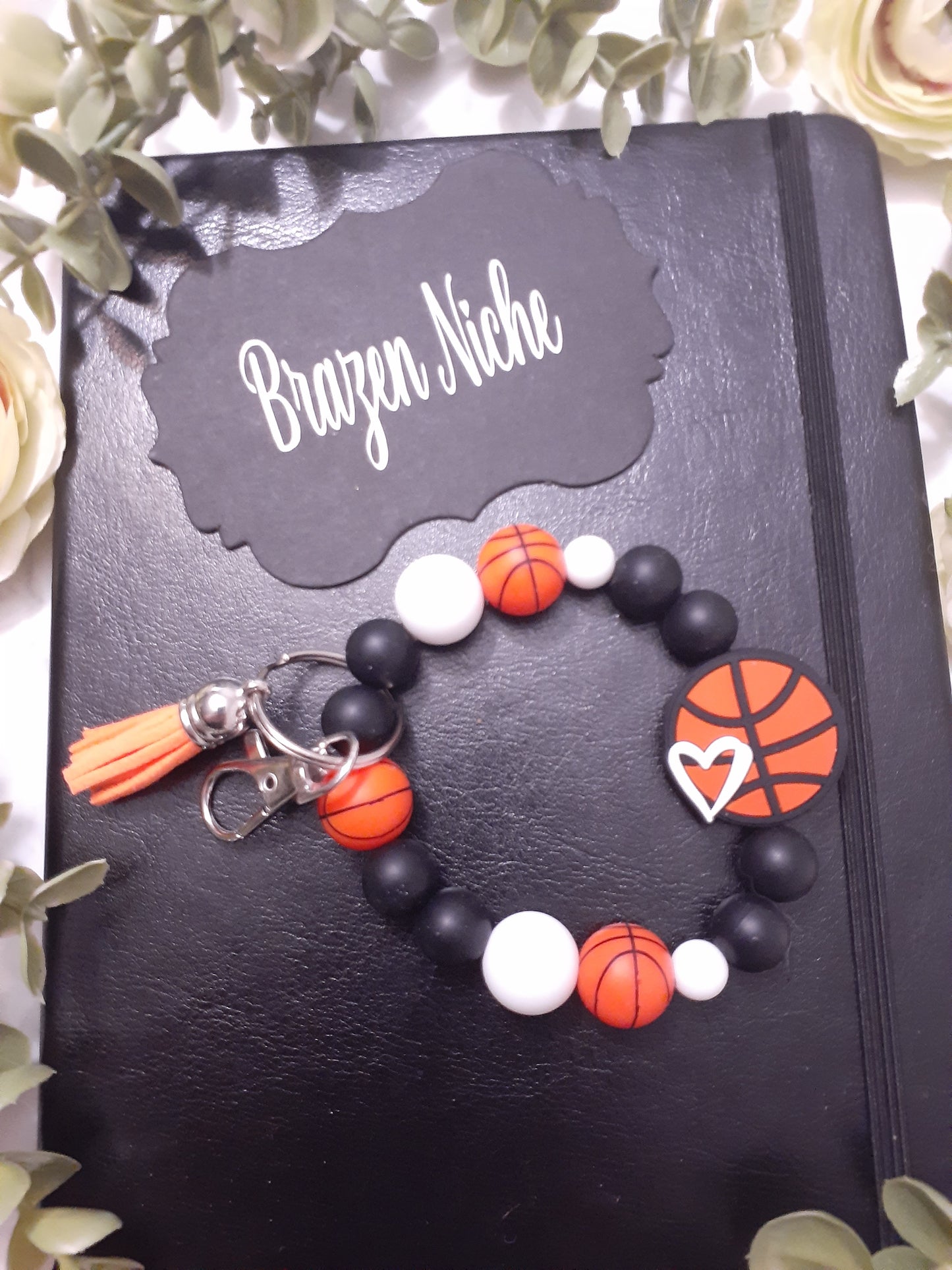 Basketball Wristlet Keychain – Game Day Vibes, All Day Style 🏀❤️