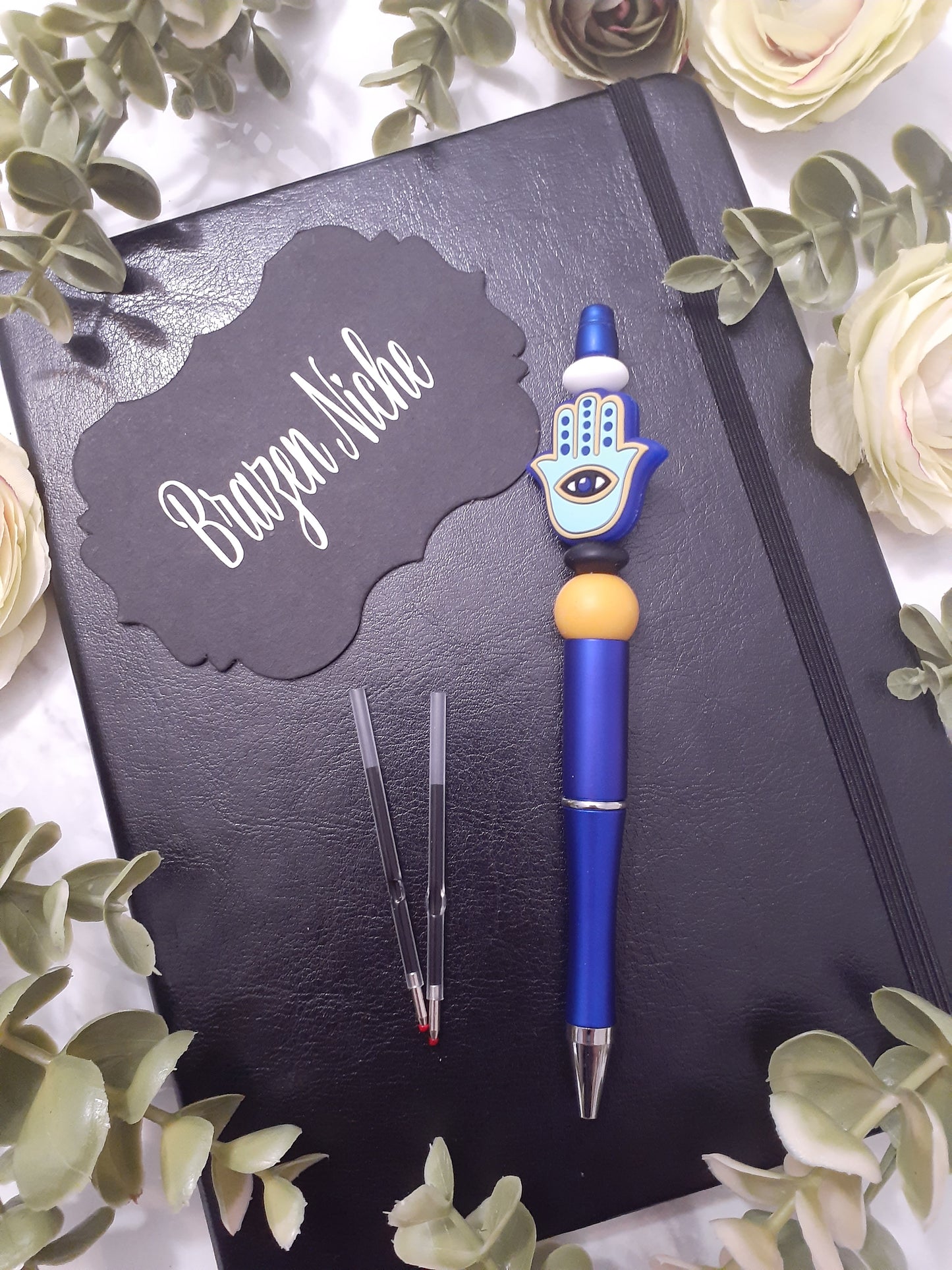 Hamsa Hand Beaded Pen – Write with Protection &Style ✋✨