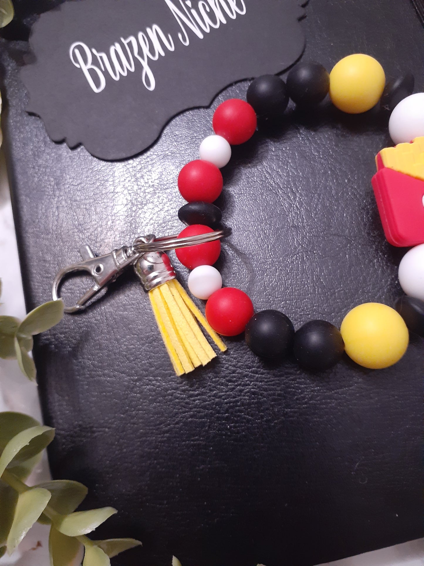 French Fry Wristlet Keychain