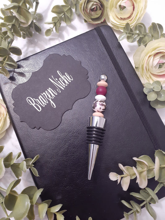 Animal Print Handmade Beaded Wine Stopper