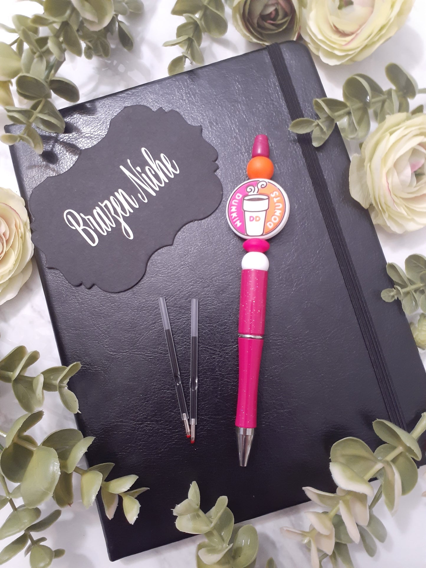 Donut Coffee Beaded Pen – Sweet, Sassy & Caffeine-Ready 🍩☕