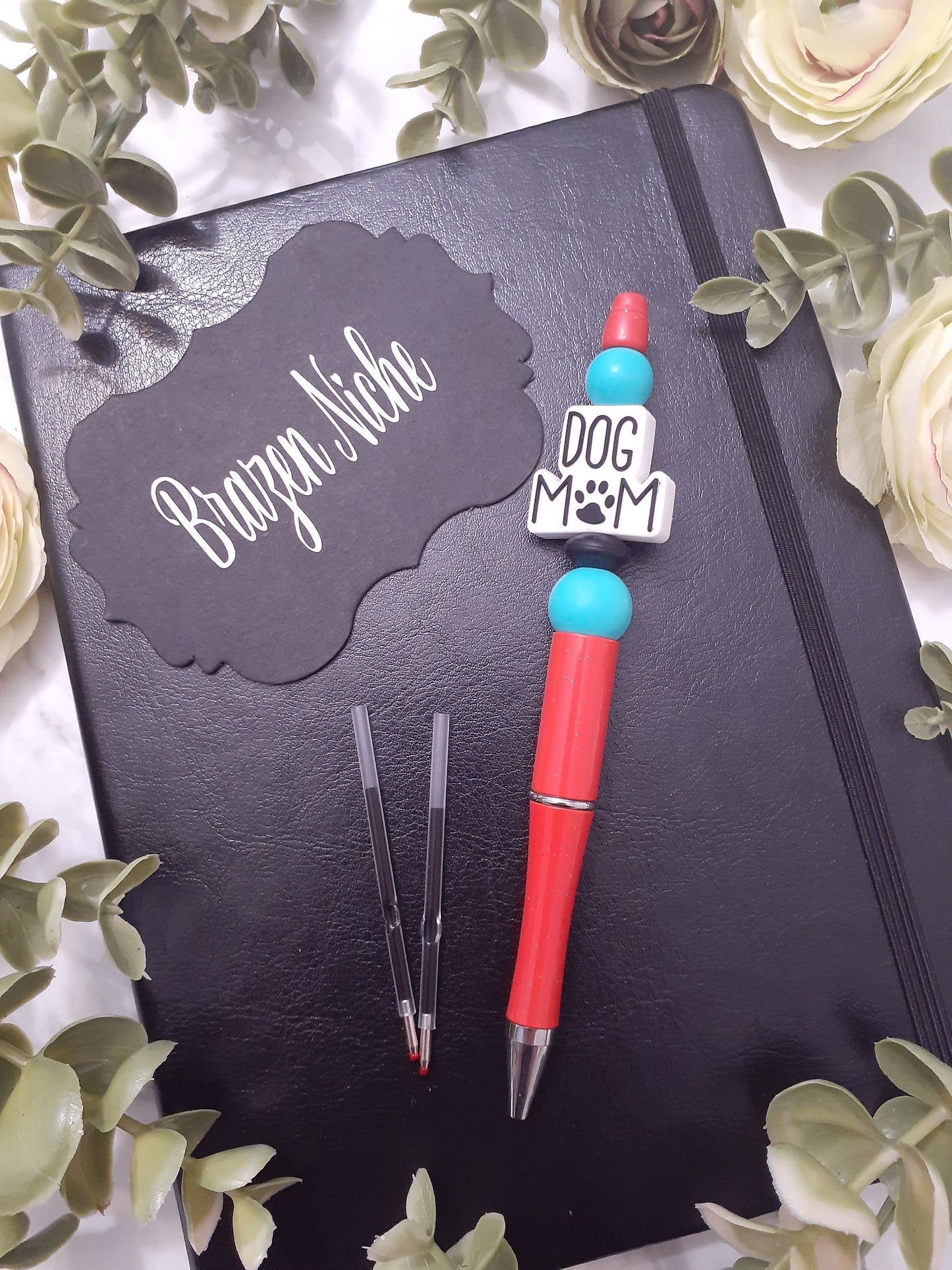 🐾 Dog Mom Beaded Pen – For the Woman Who Writes with Woofs & Wags!