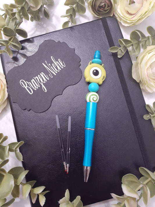 👾 Green Monster Beaded Pen – Too Cute to Be Scary, Too Fun to Put Down!