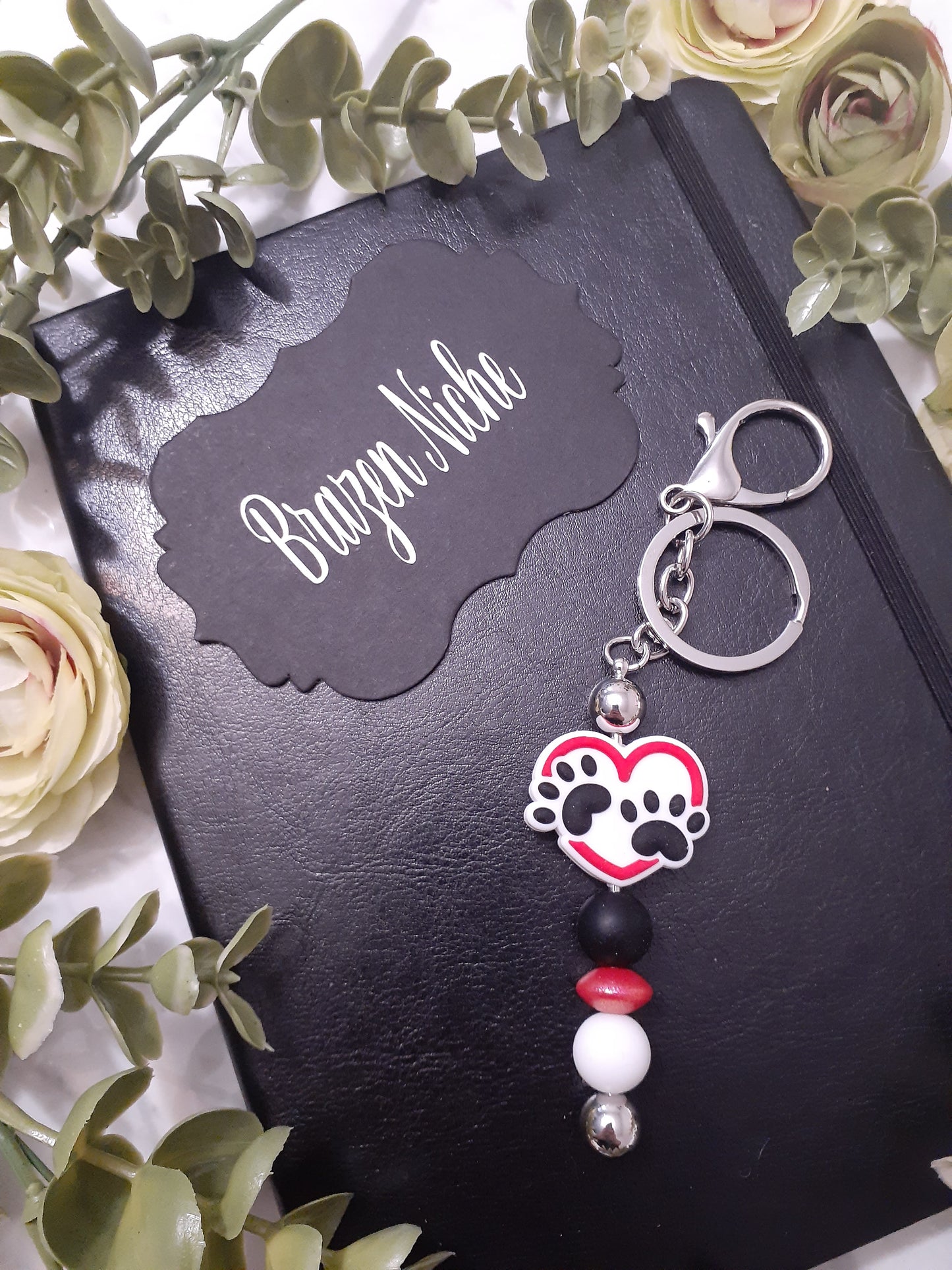 Paw/Heart Keychain