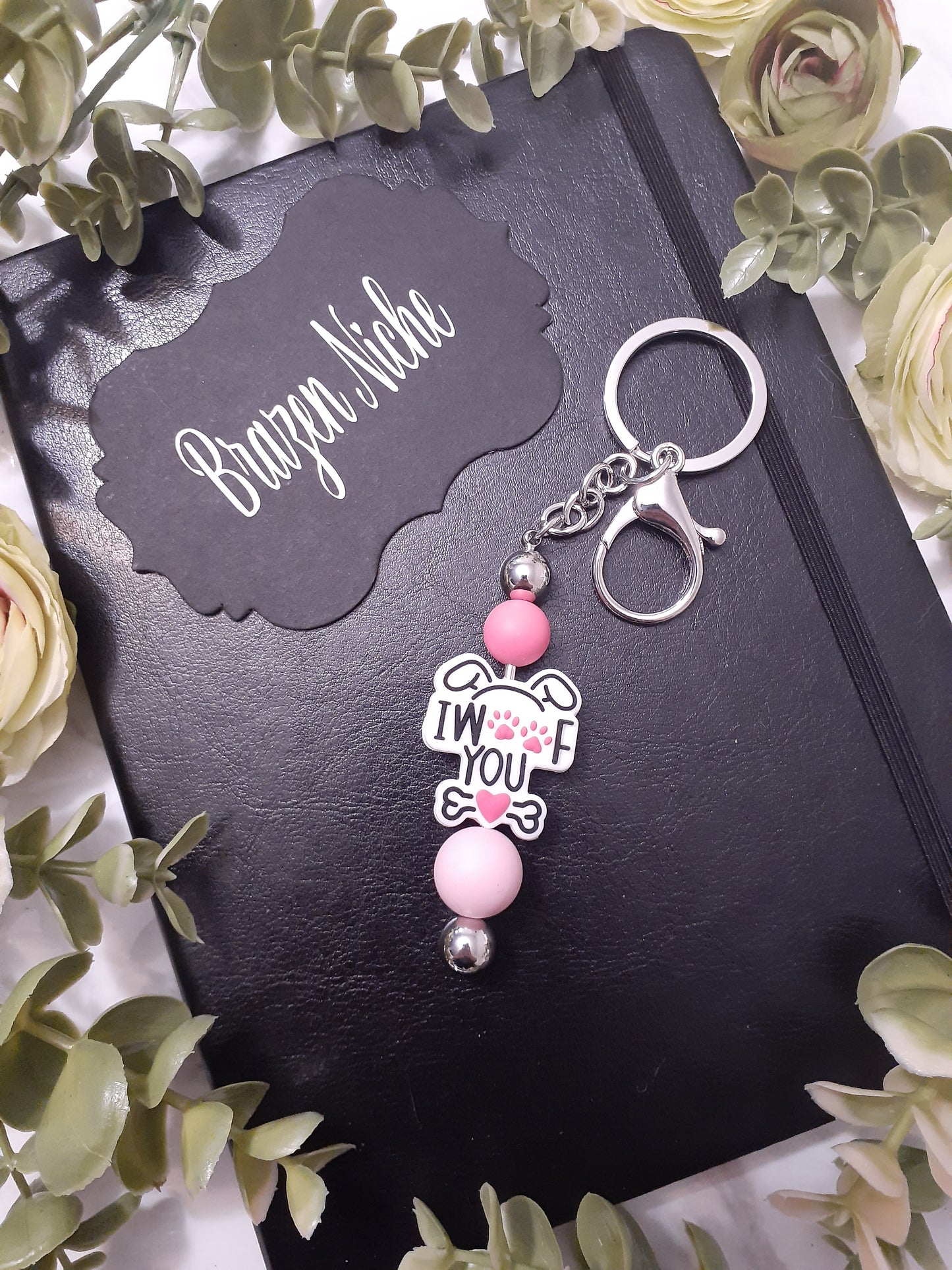 I Woof You Dog Lover Keychain