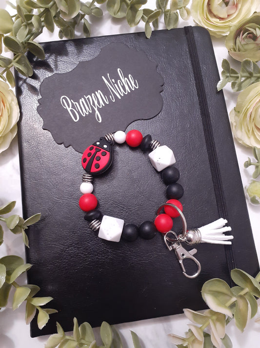 Lady Bug Wristlet Keychain