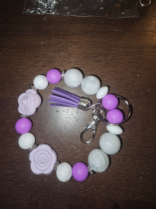 Handmade Silicone Flower Wristlet Keychain-🌸 Flower Power on Your Wrist! 🌸