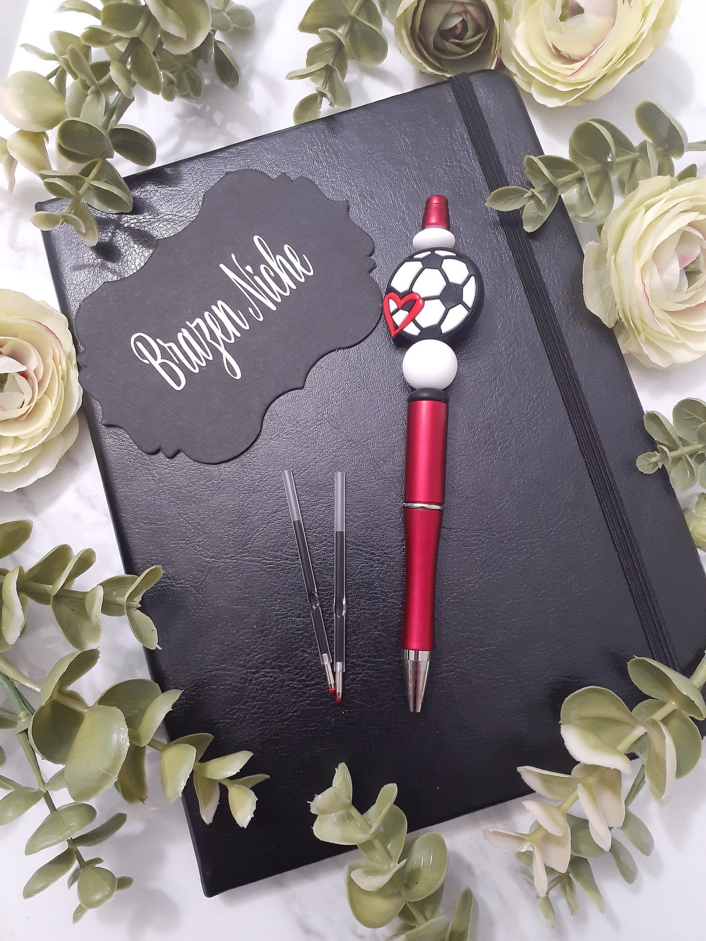 ⚽ Soccer Beaded Pen – Score Big with Every Scribble!