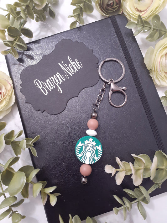 Coffee Beaded Keychain – Brew-tifully Bold ☕✨
