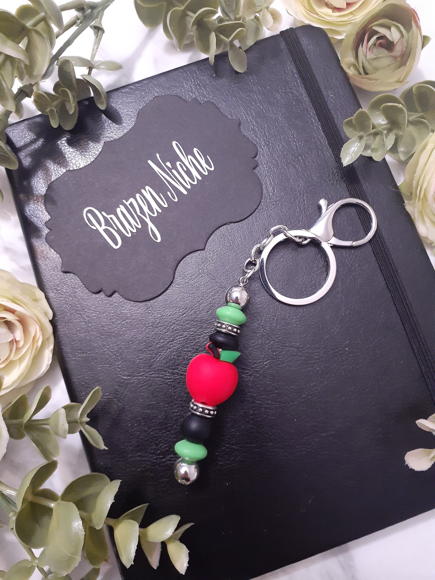 Teacher Apple Keychain