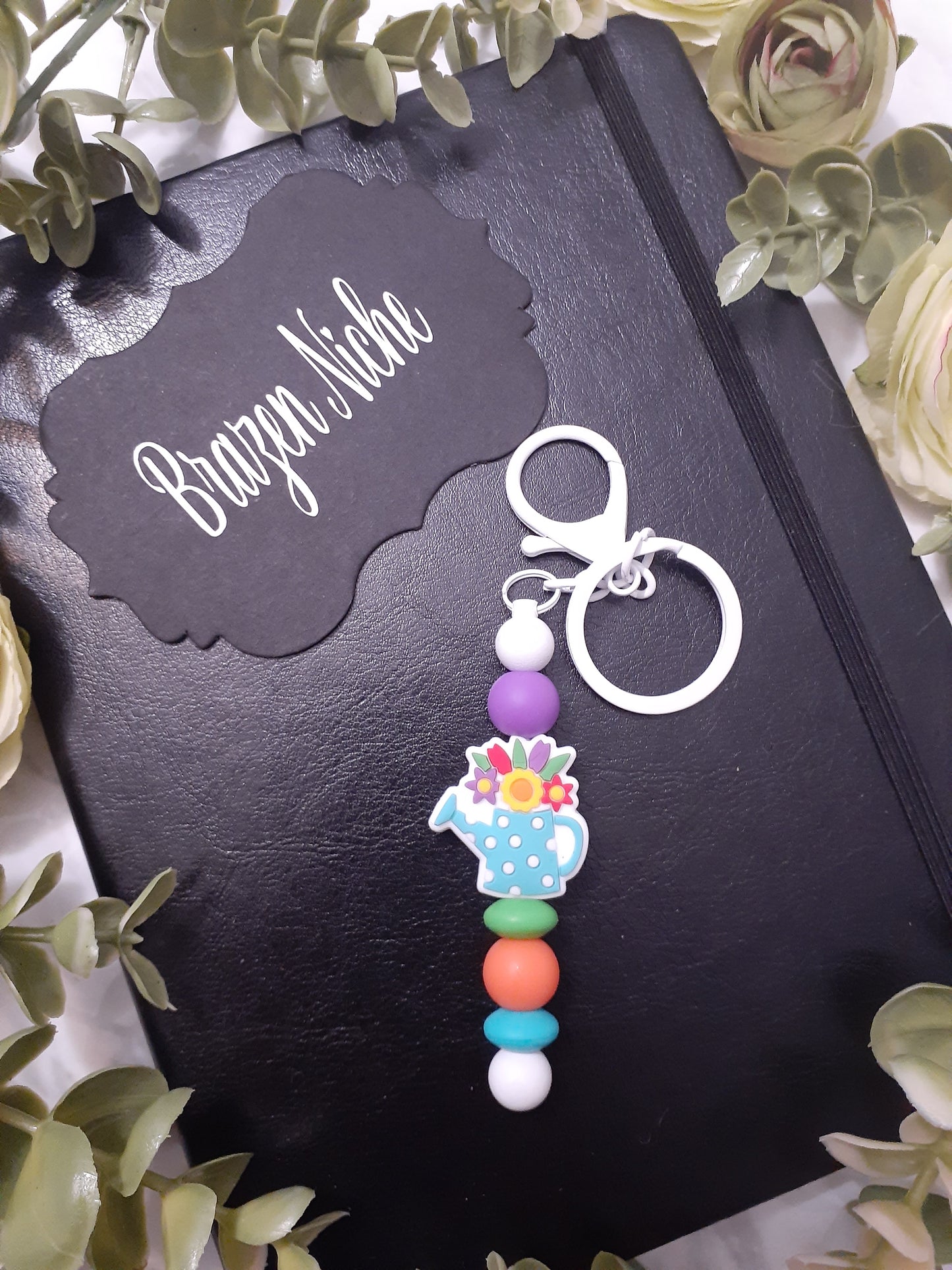 Water can Flower Keychain