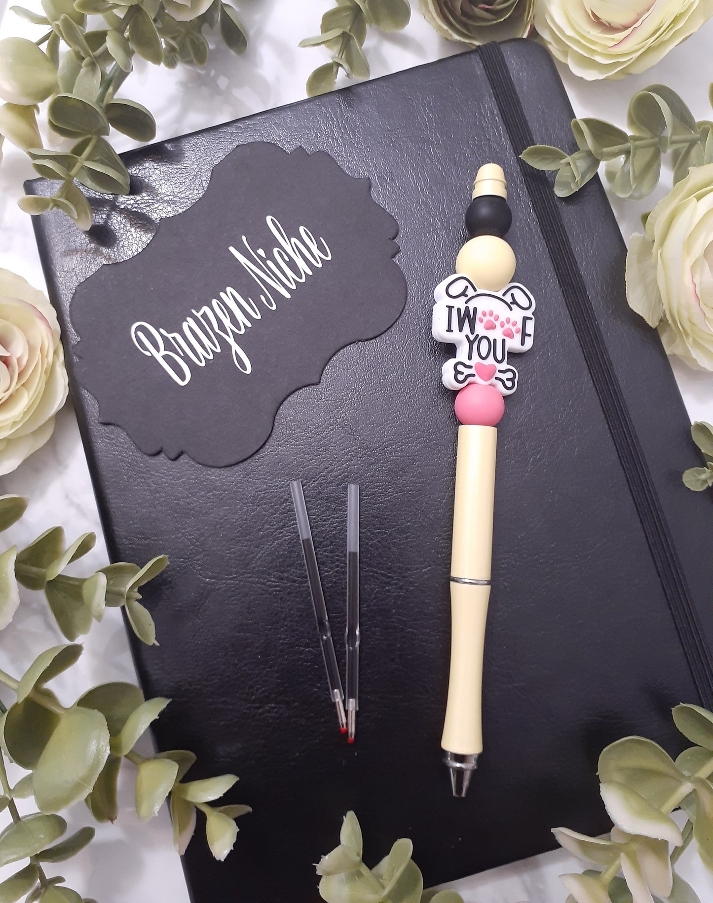 🐾 I Woof You Beaded Pen – Love at First Bark!